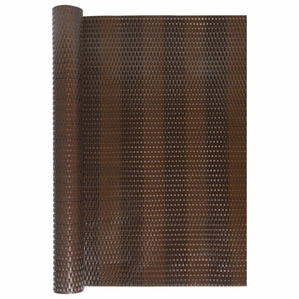 Vidaxl balkonskærm 500x80 cm poly rattan brun og sort