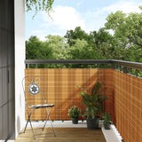 Pantalla de balcón Vidaxl 500x80 cm Poly Rattan marrón claro