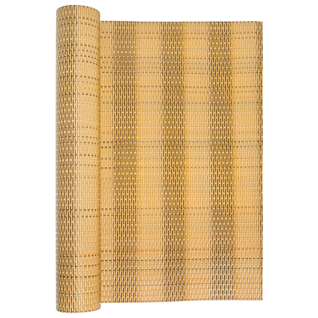 Pantalla de balcón Vidaxl 500x90 cm Poly Rattan marrón claro