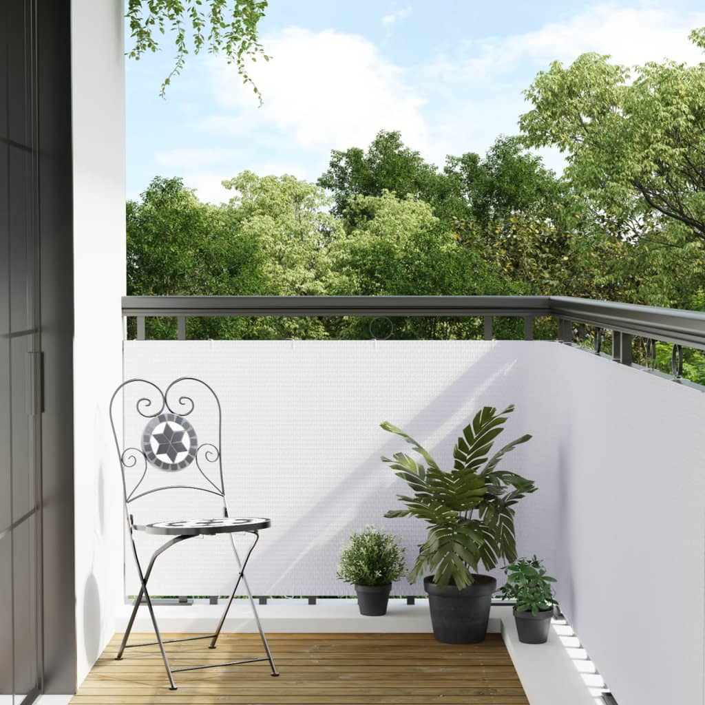 Vidaxl Balcony screen 400x90 cm Poly Rattan White