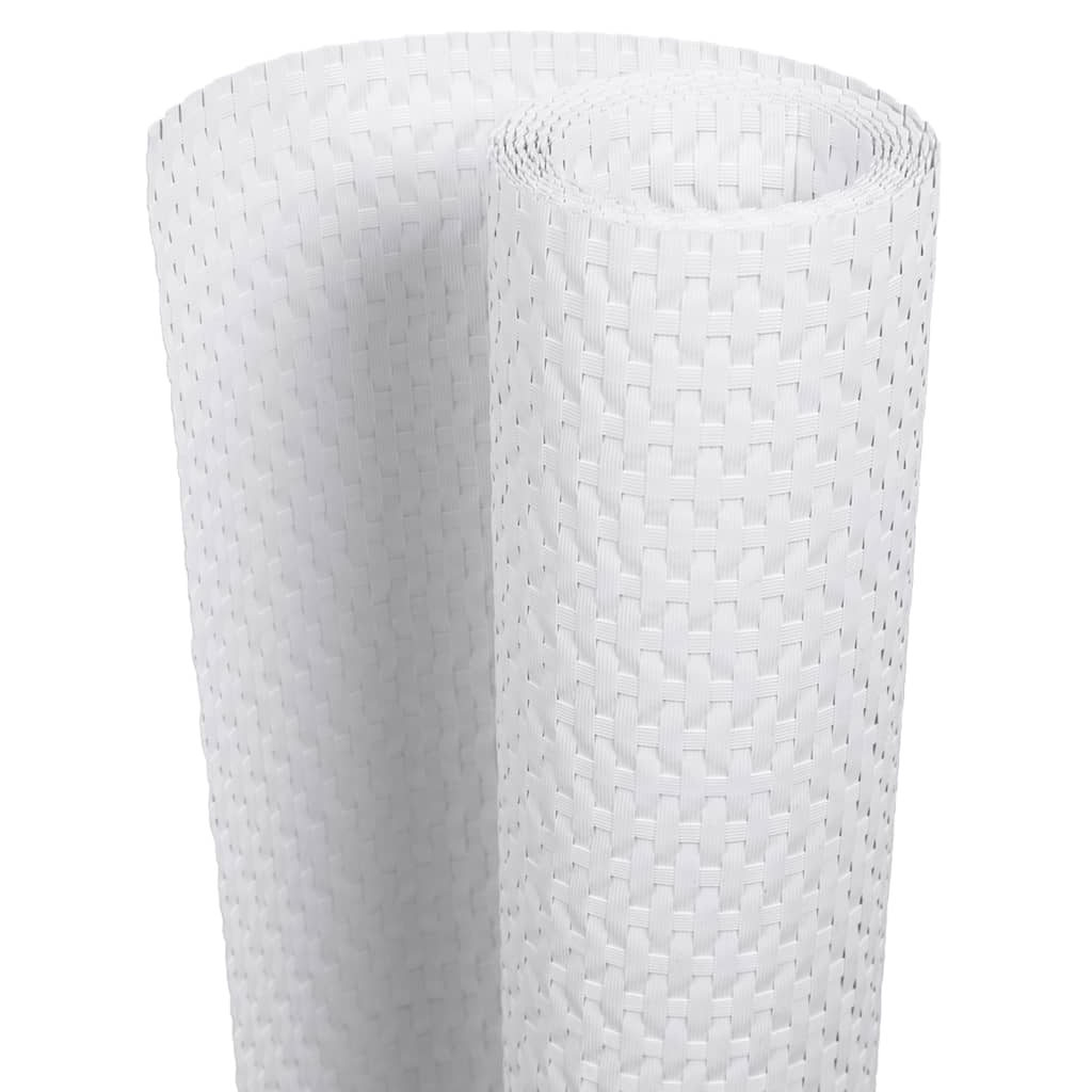 Écran de balcon Vidaxl 1000x80 cm Poly Rattan White