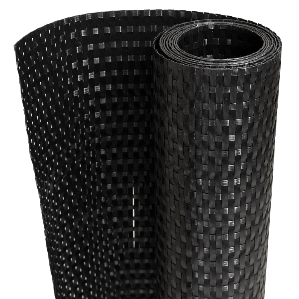 Pantalla de balcón Vidaxl 300x100 cm Poly Rattan negro