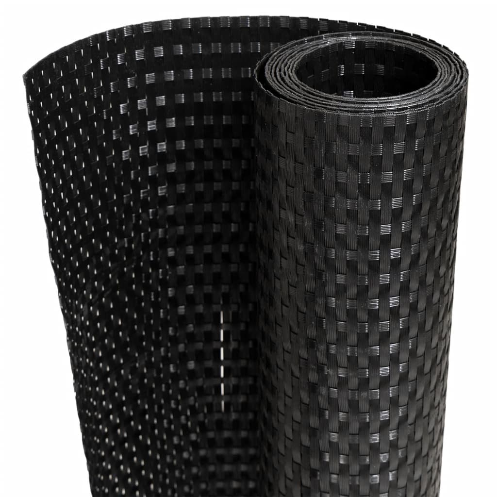 Vidaxl balkongskjerm 400x90 cm Poly Rattan Black