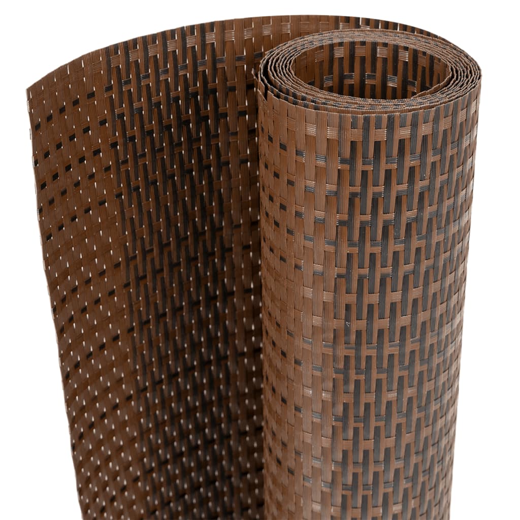 Balkon vidaxl 10 St 255x19 cm Poly rattan brązowy i czarny