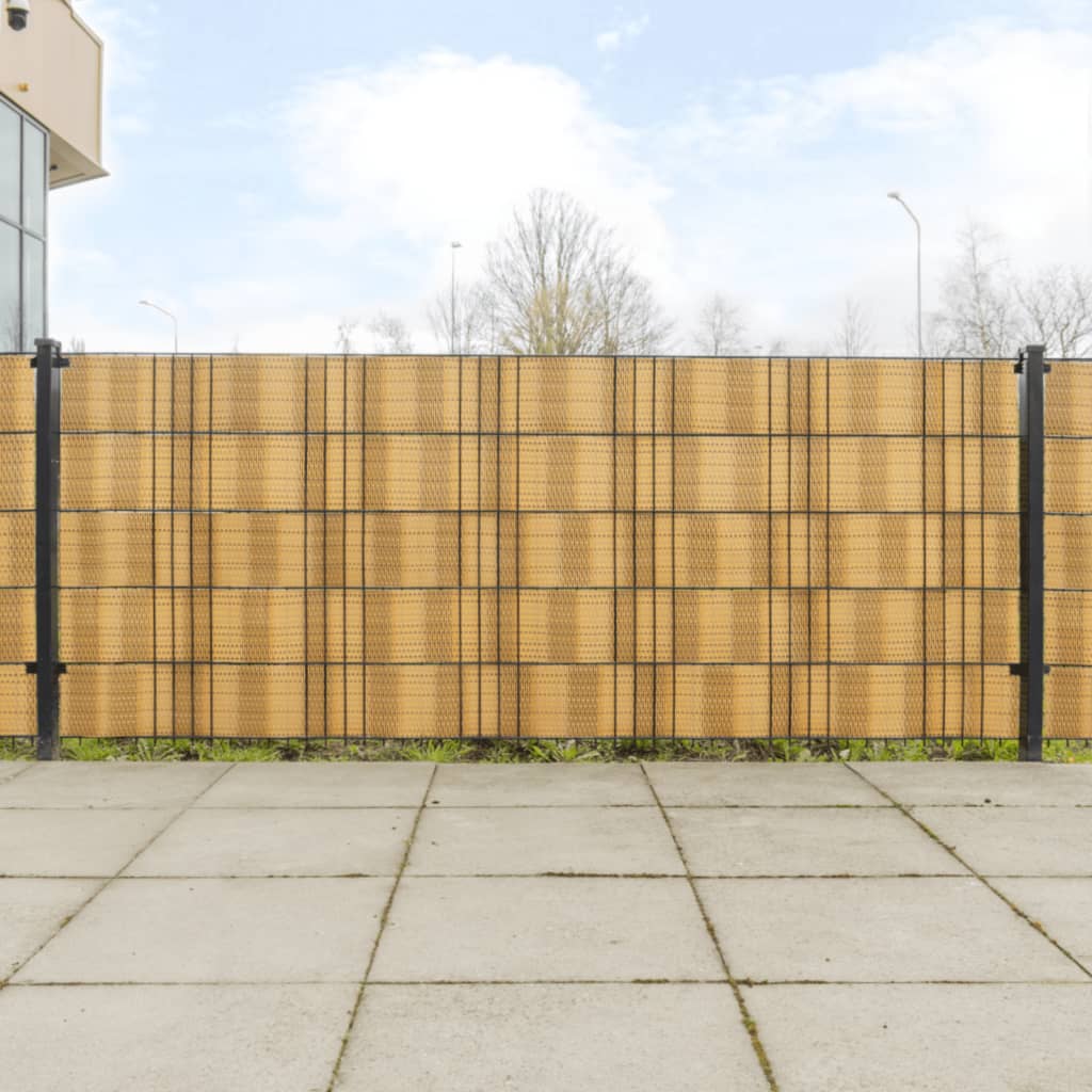 Vidaxl Balcony Screens 10 ST 255X19 CM Poly Rattan Light Brown