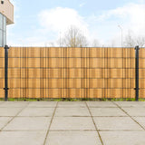 Vidaxl Balcony screens 10 st 255x19 cm Poly Rattan light brown