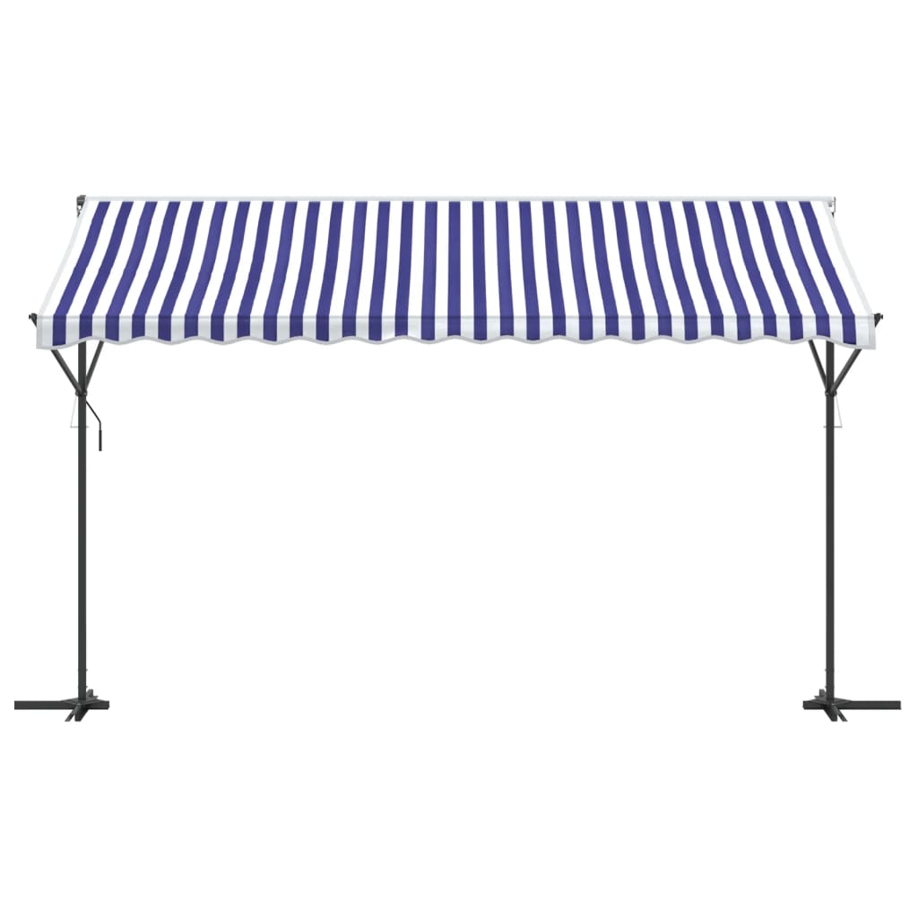 Vidaxl Laifel staccato da 400x300 cm tessuto e blu in acciaio e bianco