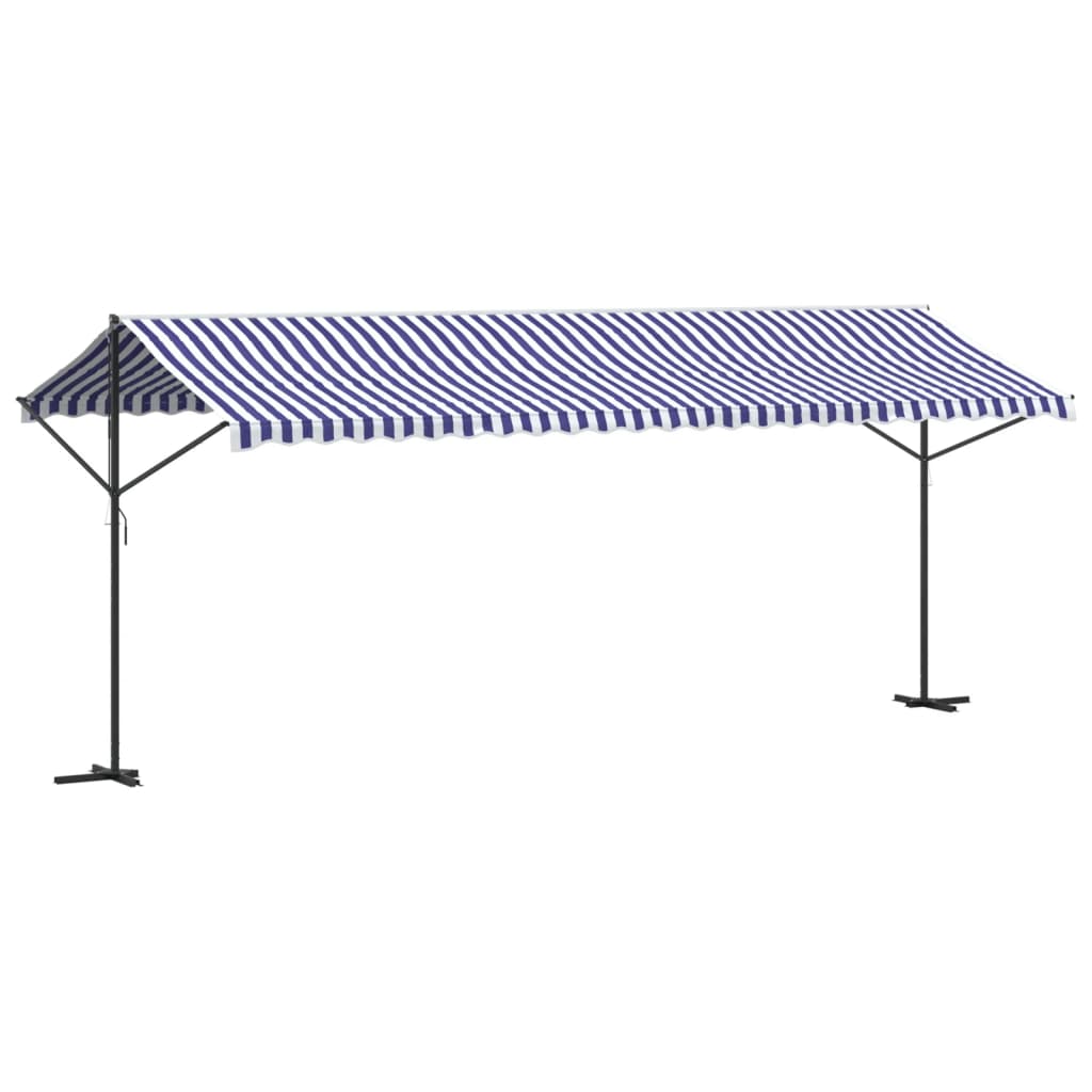 VidaXL Laifel Detached 600x300 cm Fabric and Steel Blue and White