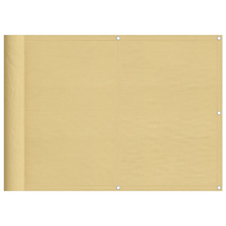 Vidaxl balkonscherm 75x500 cm 100% oxford polyester zandkleurig
