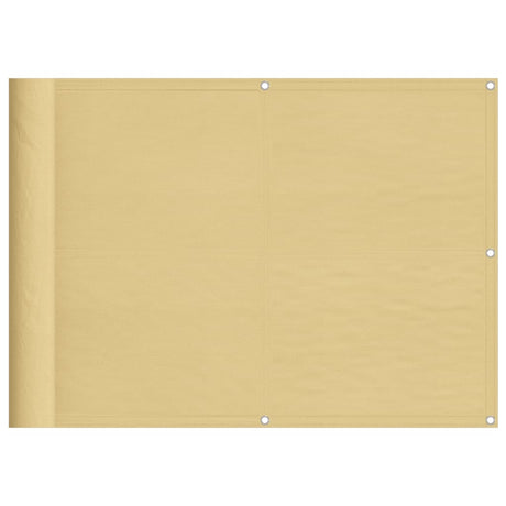 Vidaxl balkonscherm 75x600 cm 100% oxford polyester zandkleurig