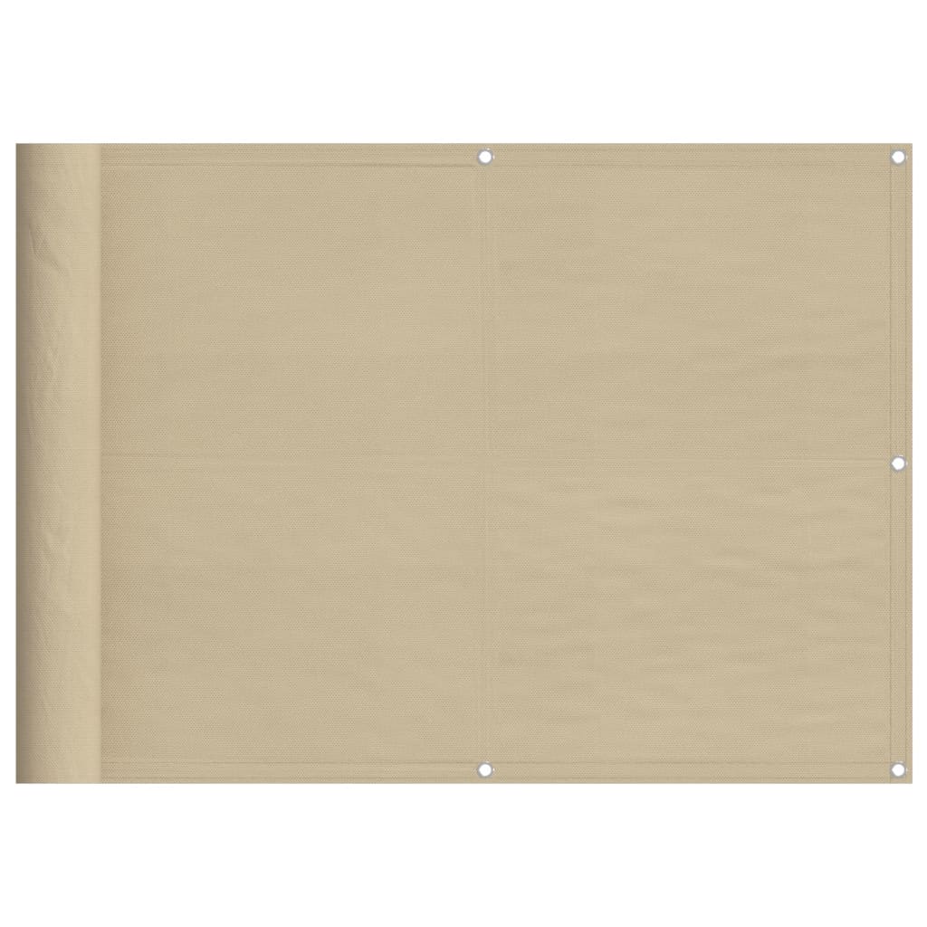 VIDAXL -Balkon -Bildschirm 75x800 cm 100% Oxford Polyester Beige