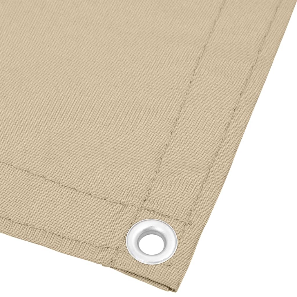 Écran de balcon Vidaxl 120x1000 cm 100% Polyester oxford beige