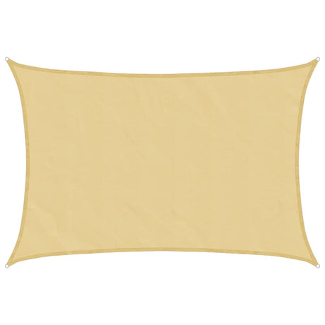 Vidaxl zonnezeil 3,5x2,5 m 100% polyester oxford zandkleurig