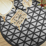 Vidaxl outdoor carpet arakil Ø 200 cm Polypropene black