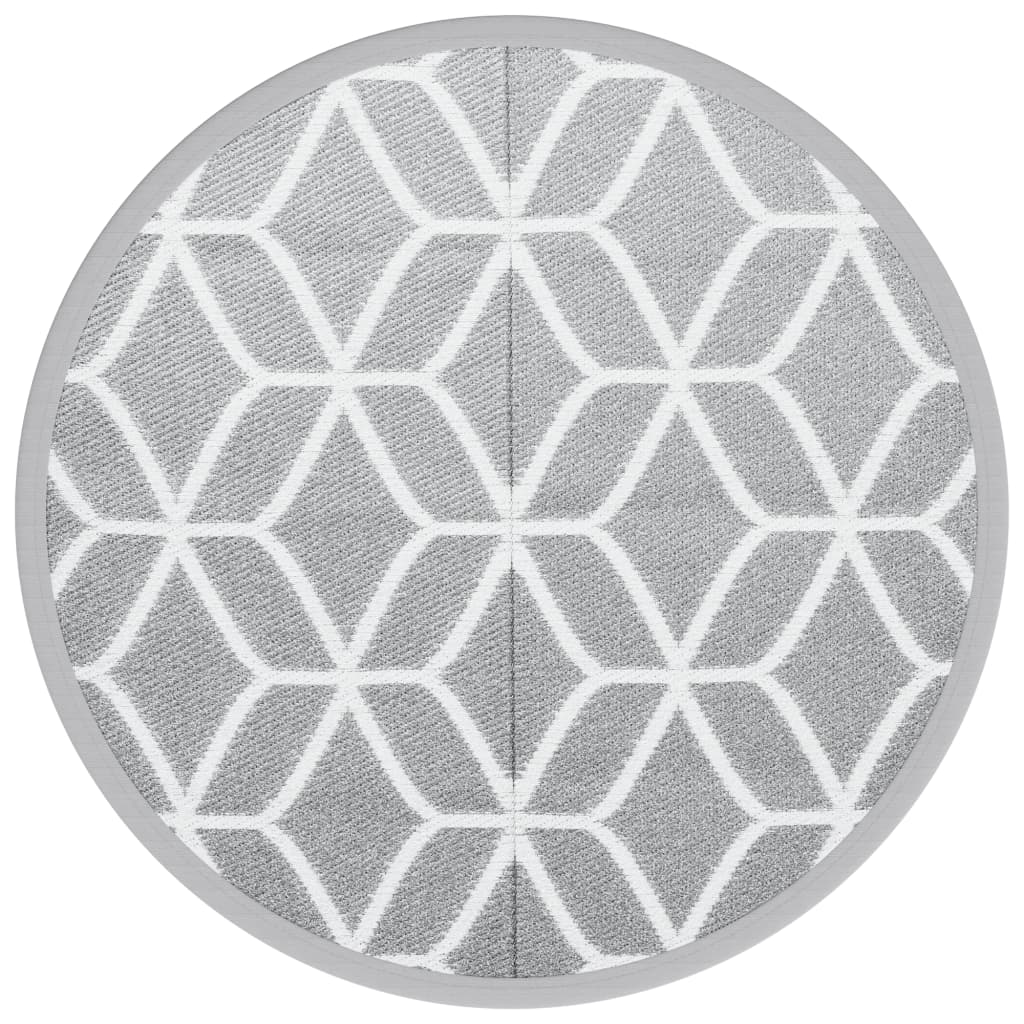 Vidaxl ausserhalb rug arakil Ø160 cm Polyprope Grey