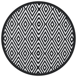 Vidaxl outside rug Ø160 cm Polypropene white and black