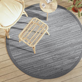 Vidaxl afuera de la alfombra Arakil Ø160 cm Polypropene Gray