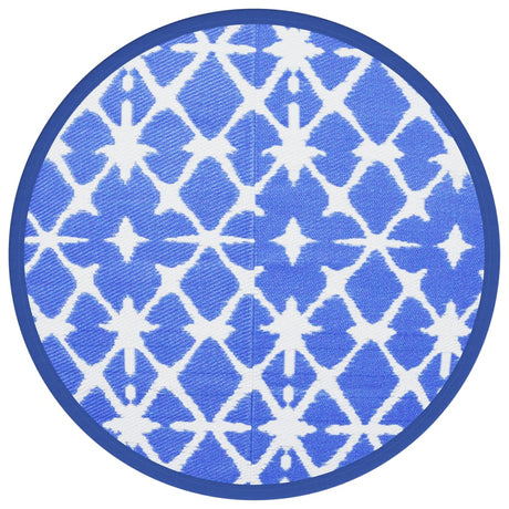 Vidaxl buitenkleed arakil ø160 cm polypropeen blauw en wit