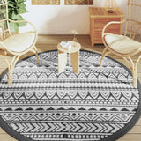 Vidaxl outdoor carpet arakil Ø 200 cm Polypropene black