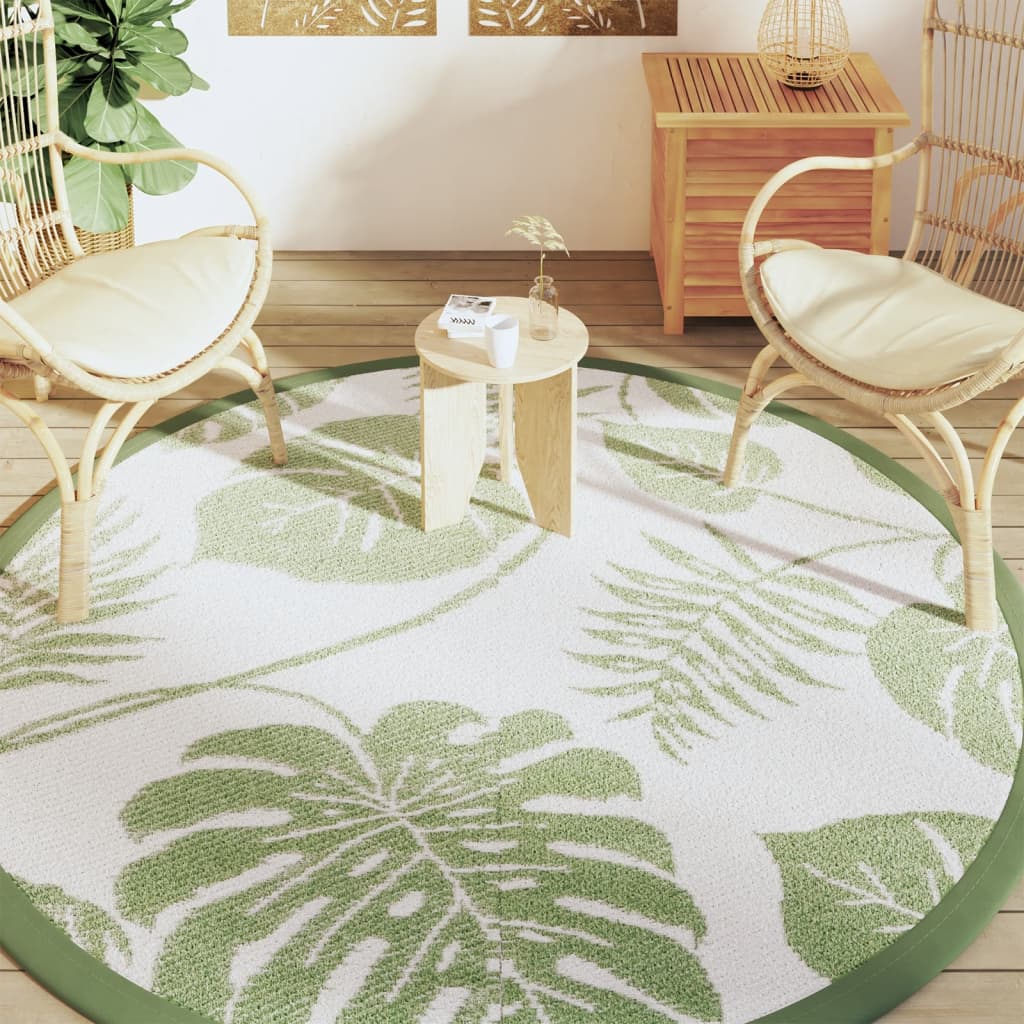 Vidaxl Extérieur tapis Ø200 cm Green en polypropène