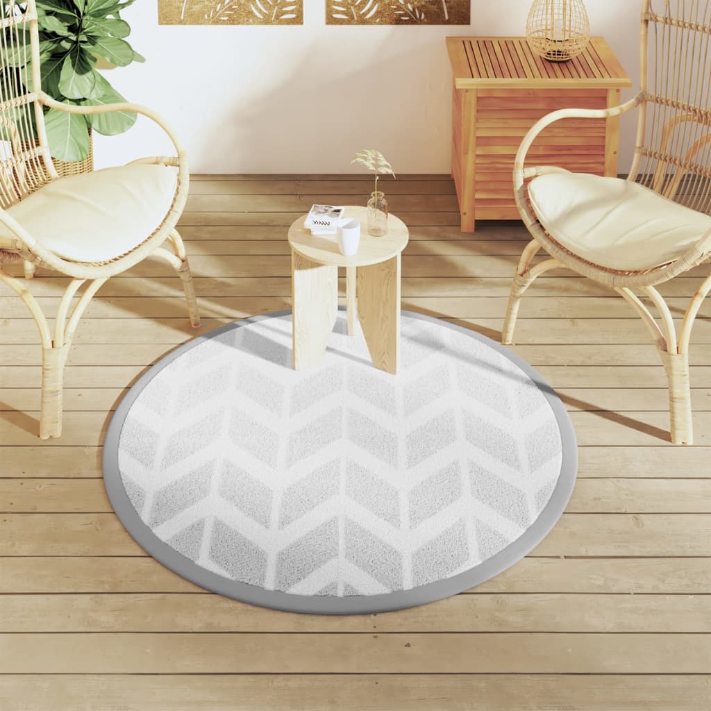 VidaXL outside rug arakil Ø120 cm pp gray