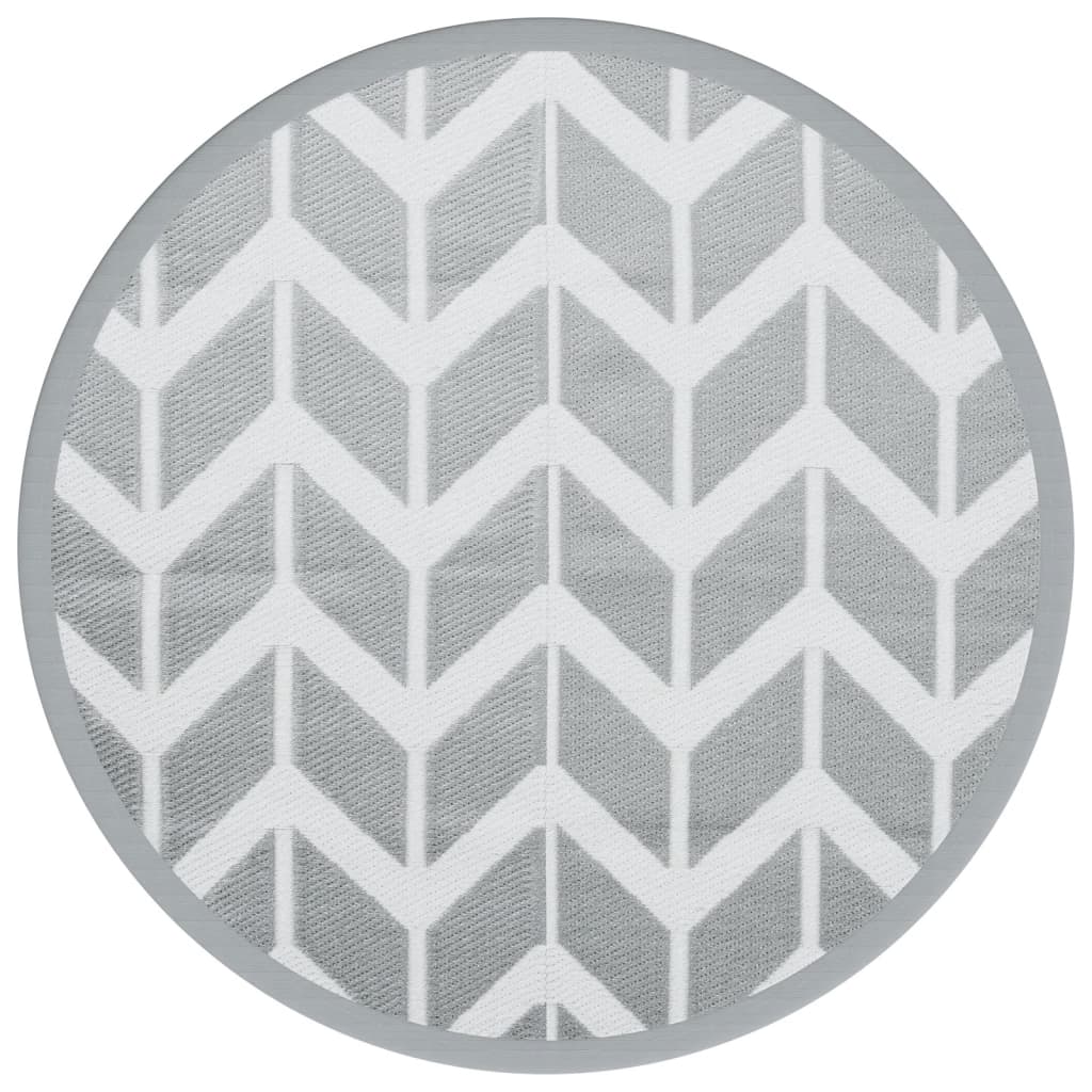 Vidaxl ausserhalb rug arakil Ø160 cm Polyprope Grey