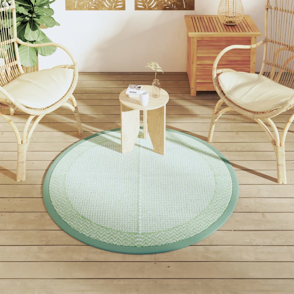 Vidaxl ausserhalb rug arakil Ø120 cm Polypropen Green