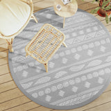 Vidaxl outside rug arakil Ø160 cm polypropene gray