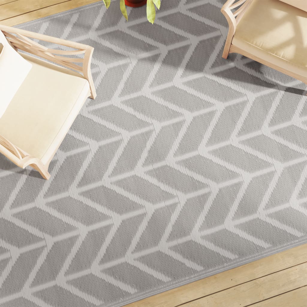 Vidaxl extérieur tapis arakil 190x290 cm pp gris