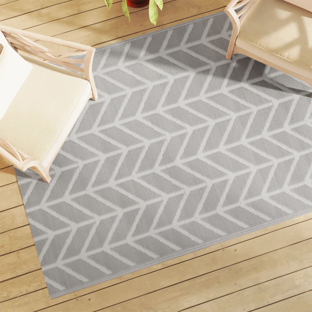 Vidaxl extérieur tapis arakil 140x200 cm pp gris