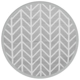 Vidaxl buitenkleed arakil ø120 cm pp grijs
