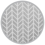 Vidaxl ausserhalb rug arakil Ø160 cm Polyprope Grey