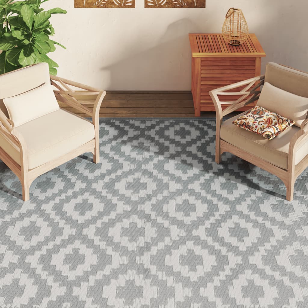 Vidaxl buitenkleed arakil 190x290 cm pp grijs