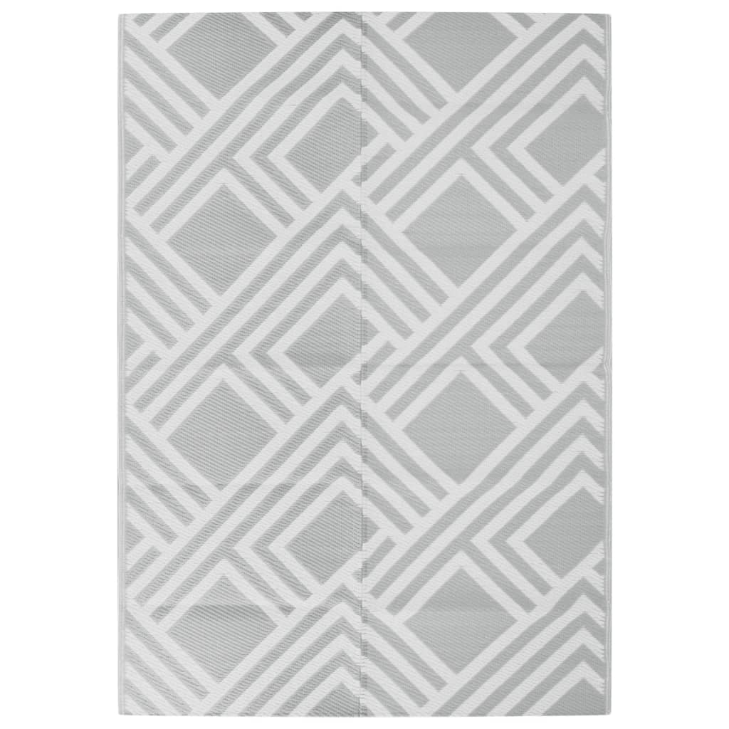 Vidaxl extérieur tapis arakil 140x200 cm pp gris