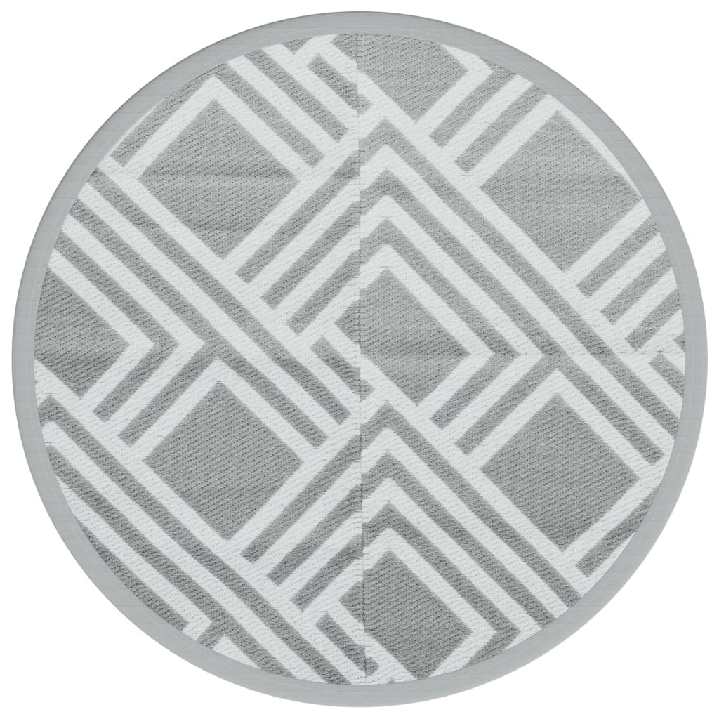 Vidaxl outside rug arakil Ø160 cm polypropene gray