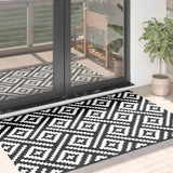 Vidaxl buitenkleed arakil 120x180 cm pp wit en zwart