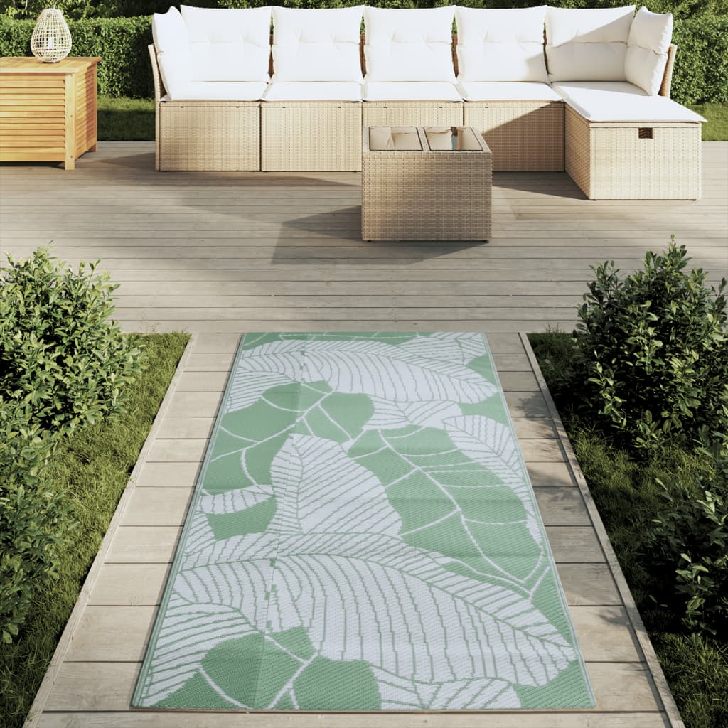 Vidaxl à l'extérieur du tapis aakil 80x150 cm vert polypropène