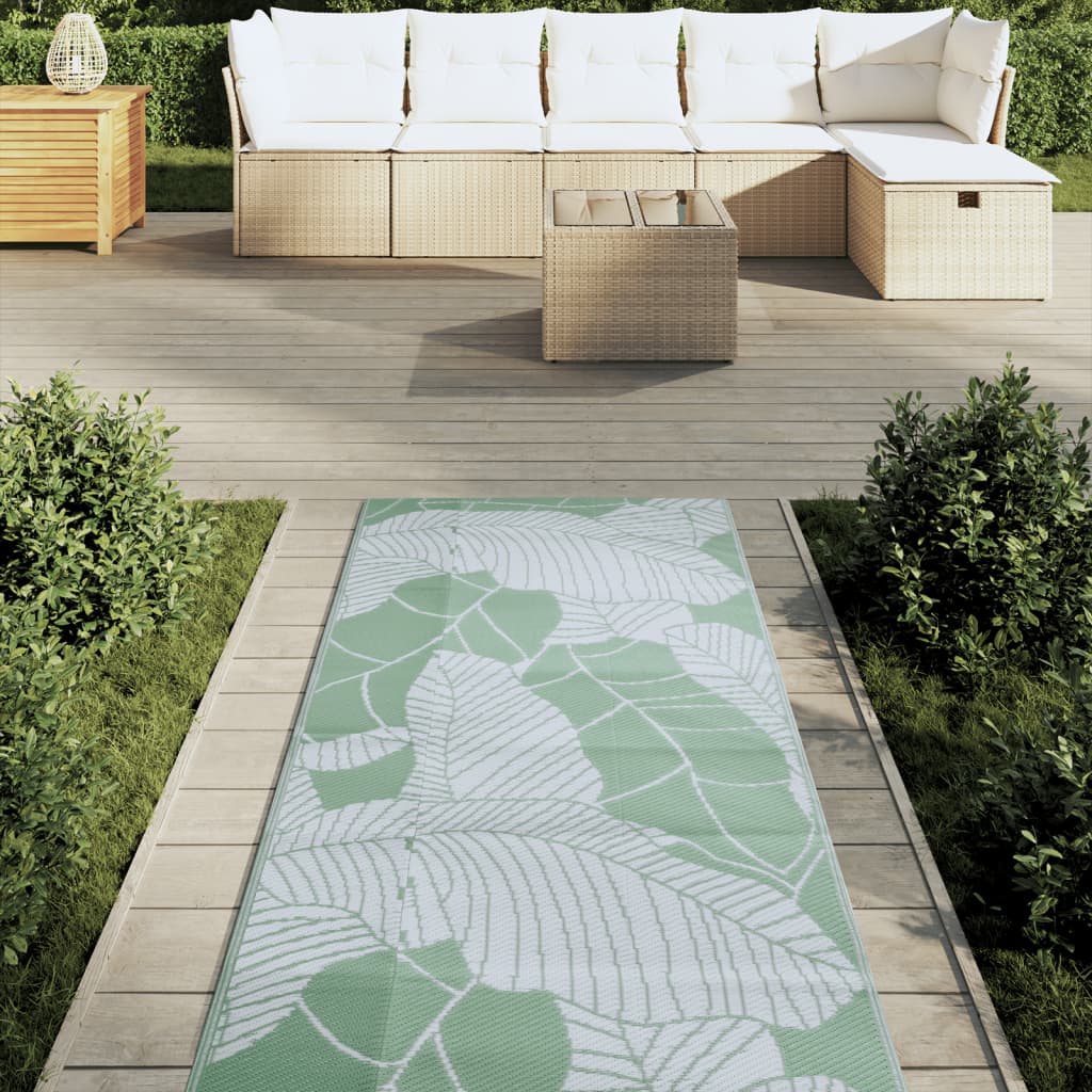 Vidaxl à l'extérieur du tapis aakil 80x250 cm vert polypropène