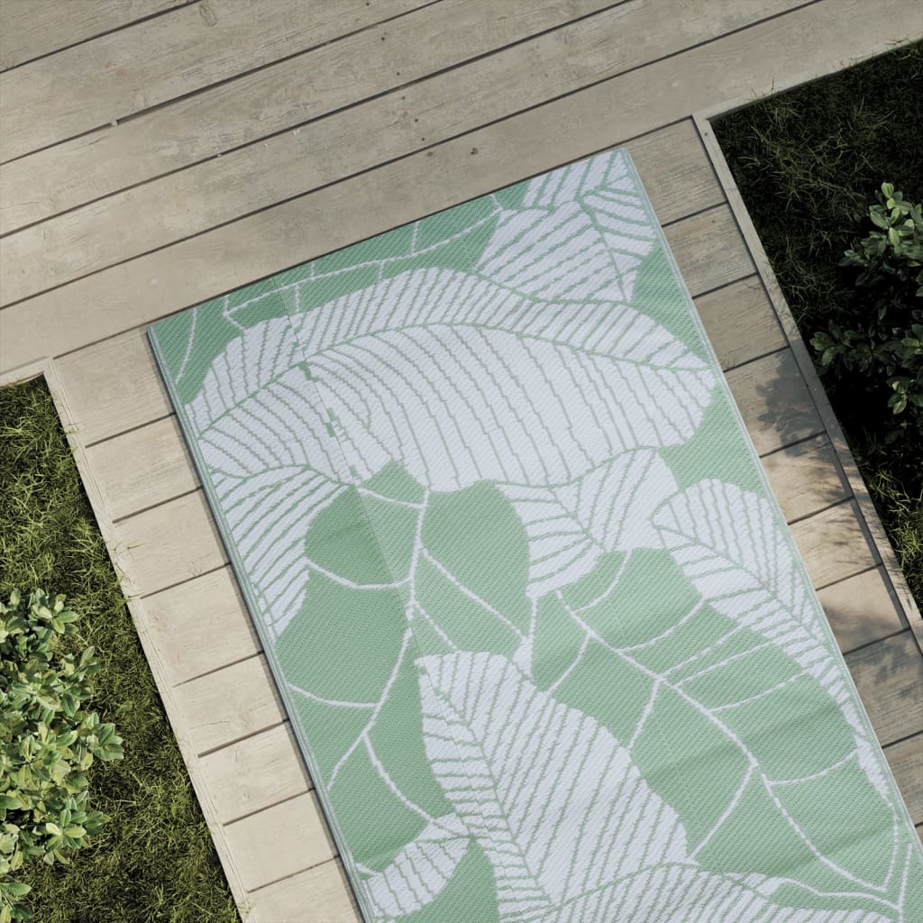 Vidaxl afuera de la alfombra Aakil 80x250 cm Polypropene Green