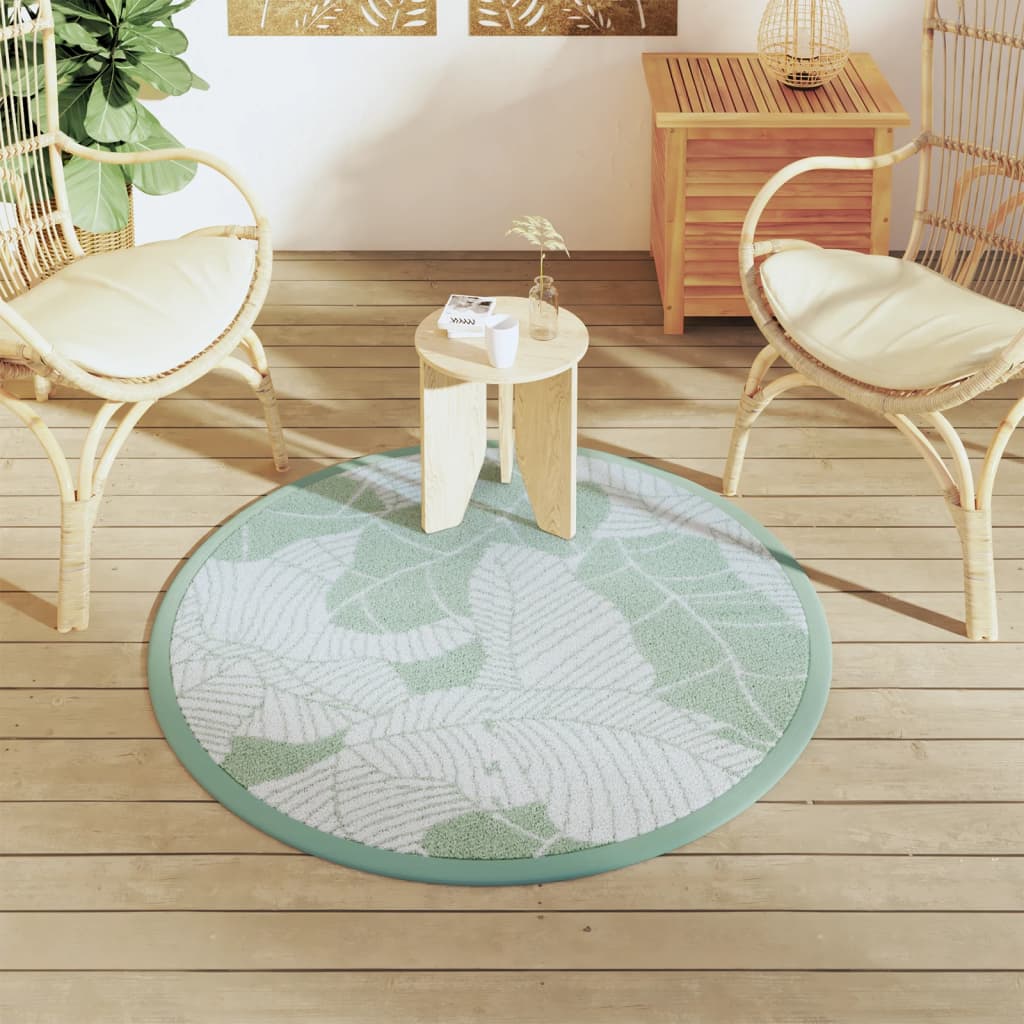 Vidaxl à l'extérieur du tapis Arakil Ø120 cm Green en polypropène