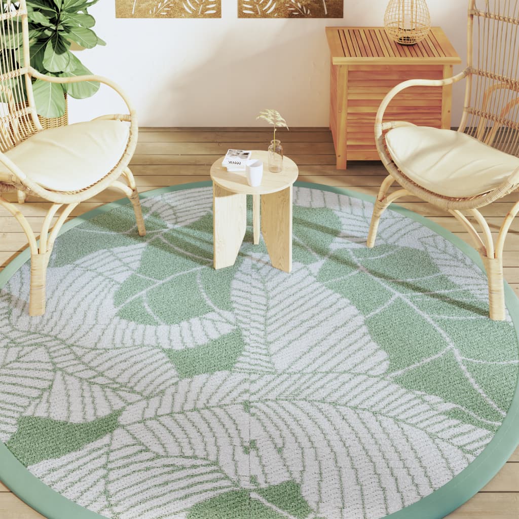 Vidaxl à l'extérieur du tapis Arakil Ø 200 cm Green en polypropène