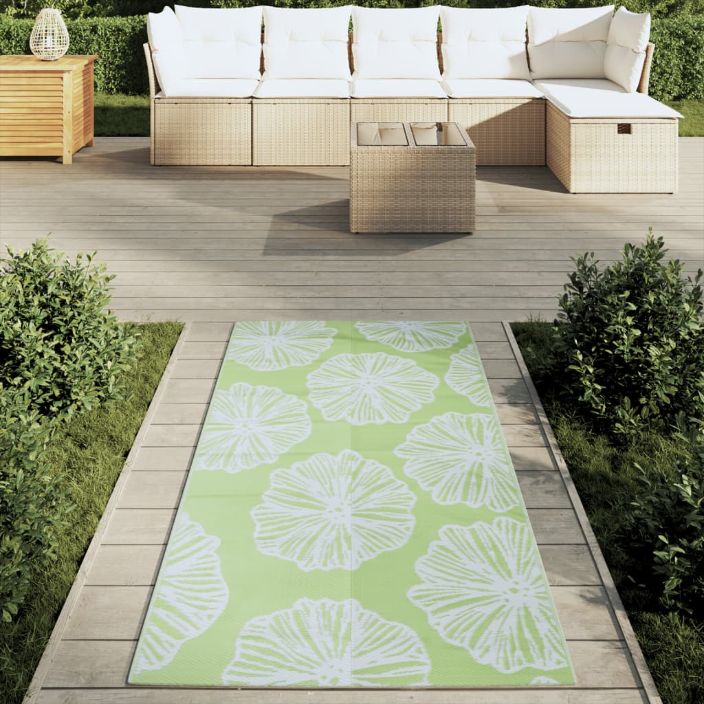 Vidaxl ausserhalb rug aakil 80x150 cm Polypropen Green