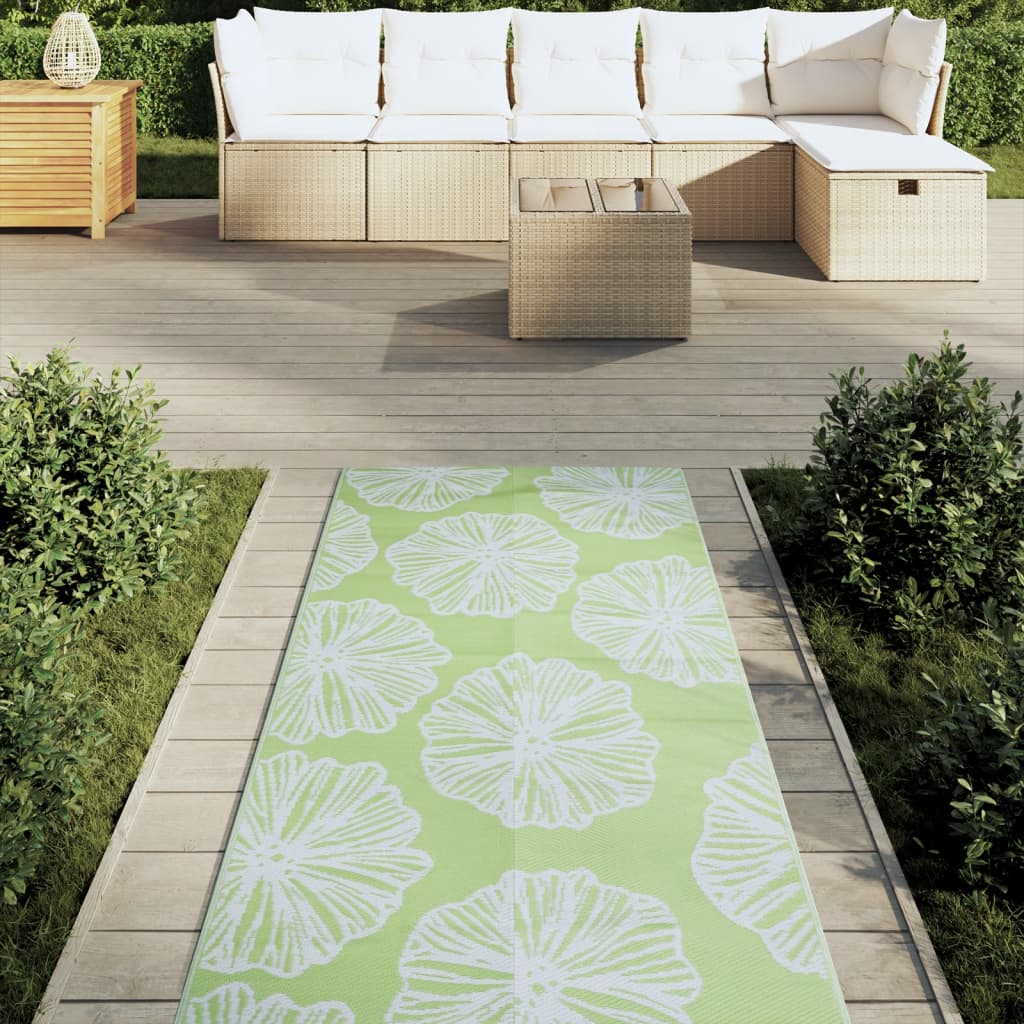 Vidaxl ausserhalb rug aakil 80x250 cm Polypropen Green