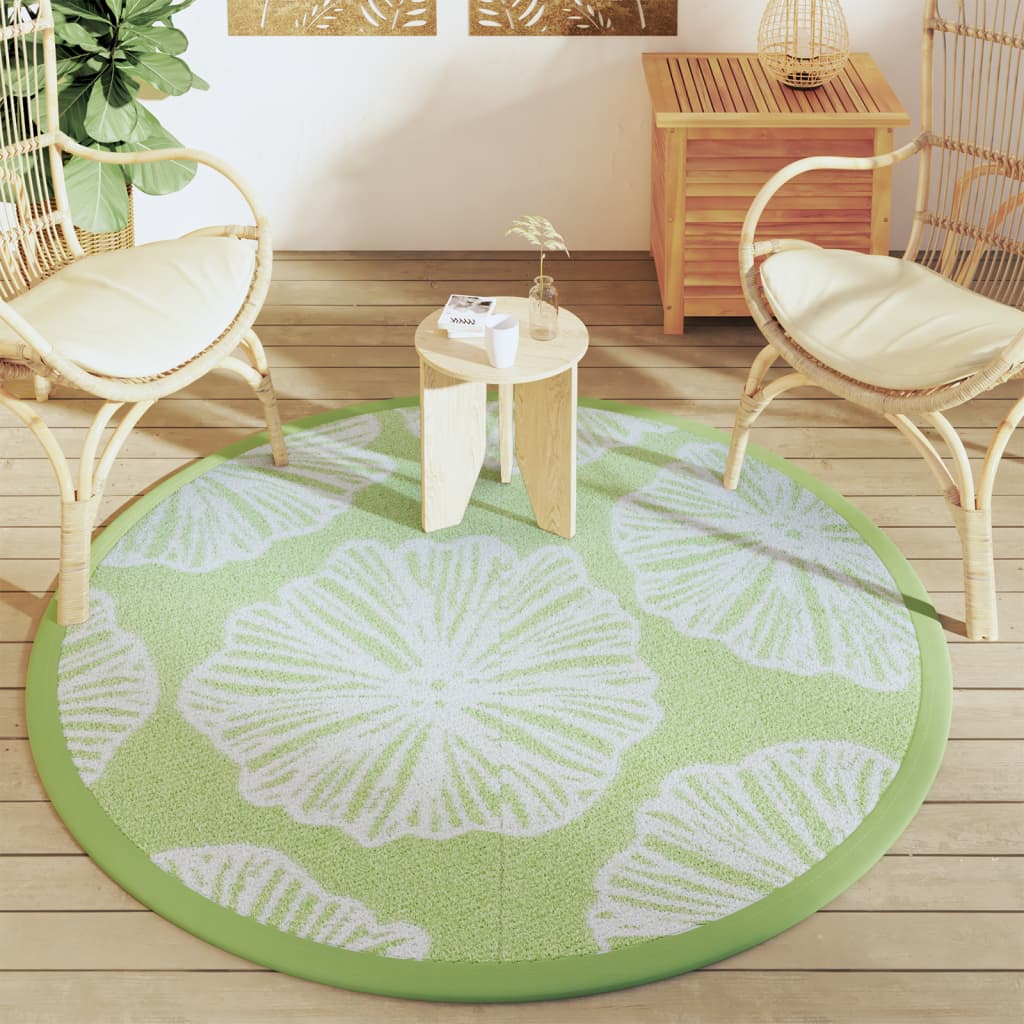 Vidaxl à l'extérieur du tapis Arakil Ø160 cm Green en polypropène