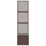 Vidaxl tuin bloempot bruin 35 x 30 x 135 cm metaal