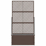 Vidaxl tuin bloempot bruin 70 x 30 x 135 cm metaal
