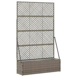 Vidaxl tuin bloempot grijs 105 x 30 x 170 cm metaal