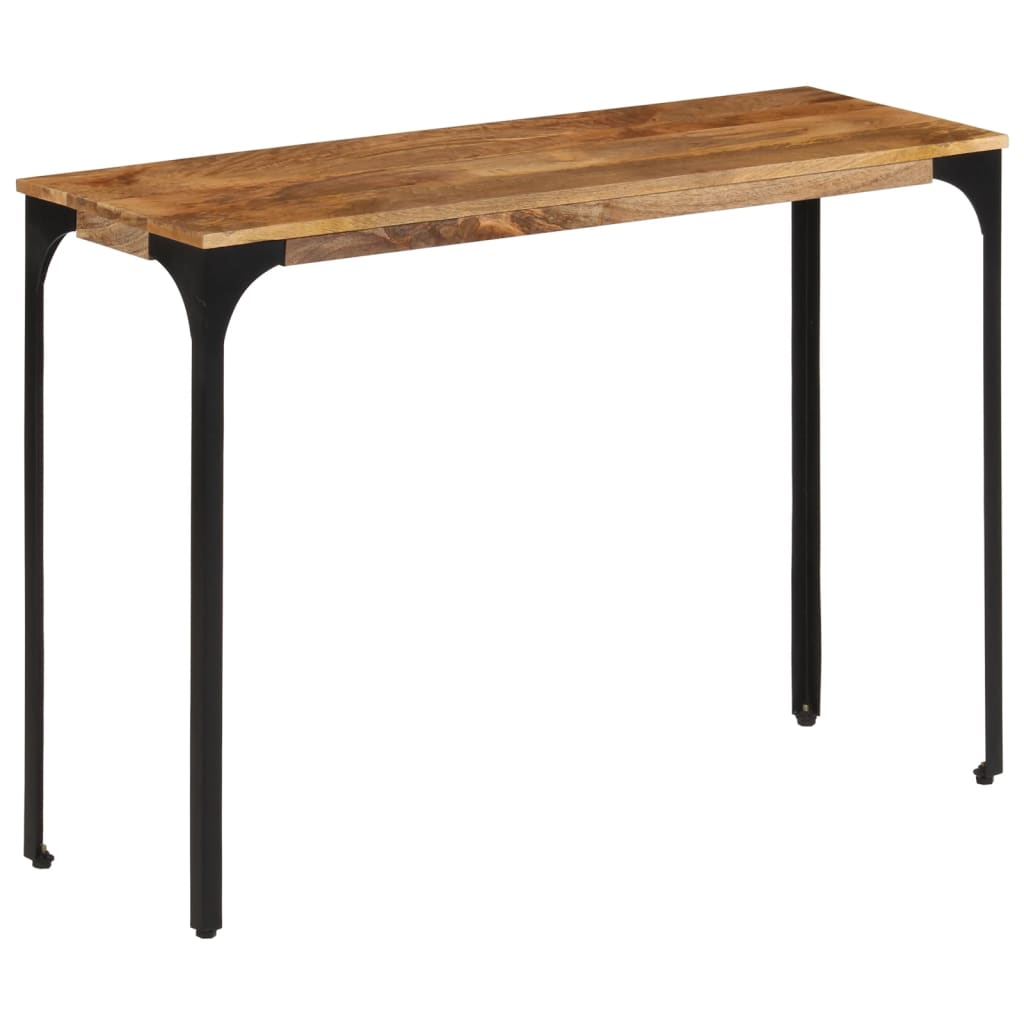 Vidaxl wandtafel 110x35x76 cm massief mangohout en ijzer bruin