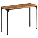 Vidaxl wandtafel 110x35x76 cm massief mangohout en ijzer bruin
