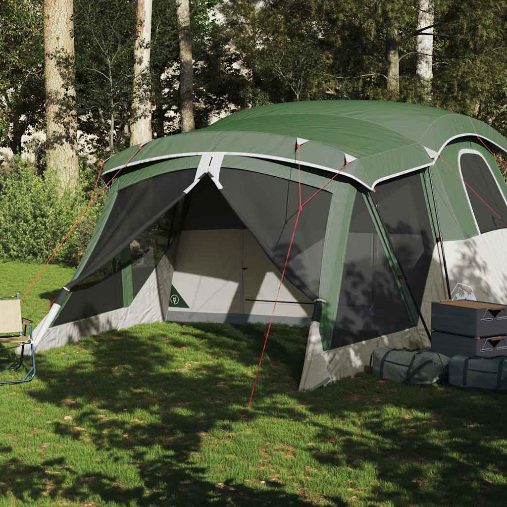 Vidaxl tent met luifel 4-persoons waterdicht groen